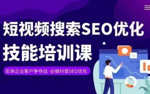 实体抖音搜索（抖音SEO）变现课，短视频搜索seo优化技能-瀚海资源库