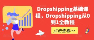 Dropshipping基础课程，Dropshipping从0到1全教程-瀚海资源库
