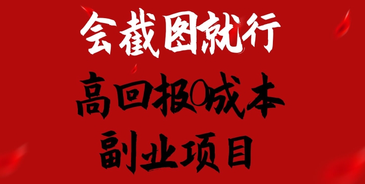 会截图就行，高回报0成本副业项目，卖离婚模板一天1.5k+【揭秘】-瀚海资源库