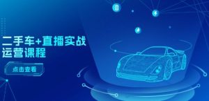 二手车+直播实战运营课程：直播推荐/短视频推荐/千川投放/直播全流程-瀚海资源库