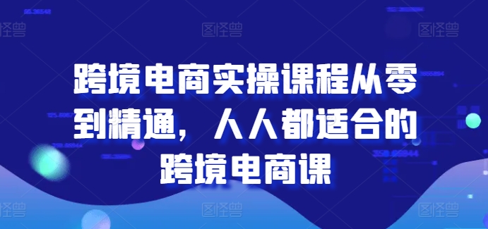 跨境电商实操课程从零到精通，人人都适合的跨境电商课-瀚海资源库
