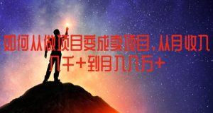 如何从做项目变成卖项目，从月收入几千到月入几万【揭秘】-瀚海资源库