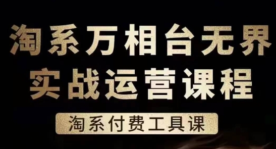 淘系万相台无界实战运营课，淘系付费工具课-瀚海资源库