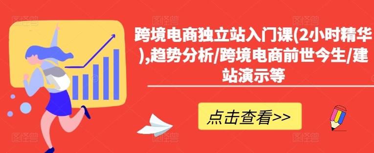 跨境电商独立站入门课(2小时精华),趋势分析/跨境电商前世今生/建站演示等-瀚海资源库