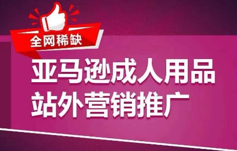 全网稀缺！亚马逊成人用品站外营销推广，​教你引爆站外流量，开启爆单模式-瀚海资源库