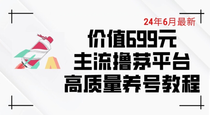 6月最新价值699的主流撸茅台平台精品养号下车攻略【揭秘】-瀚海资源库