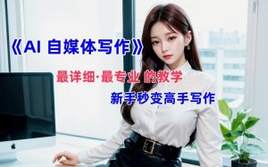 AI自媒体文章创作全网最详细教程，新手秒变写作高手，多方位发展-瀚海资源库