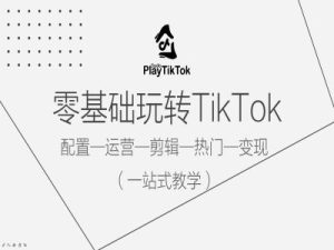零基础玩转TikTok,配置一运营一剪辑一热门一变现,一站式教学-瀚海资源库