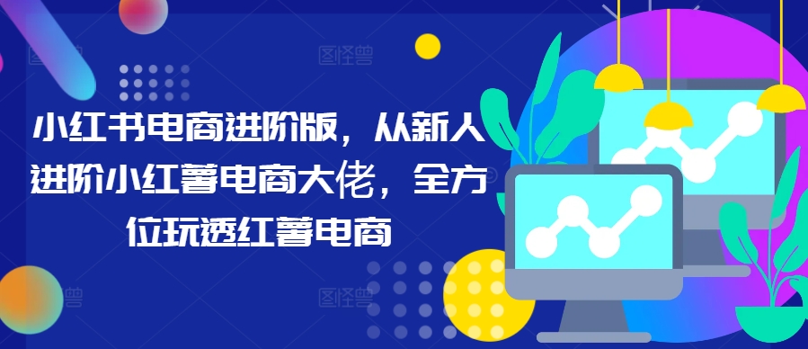 小红书电商进阶版，从新人进阶小红薯电商大佬，全方位玩透红薯电商-瀚海资源库